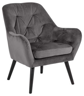 Bendt Fauteuil 'Mette' Velvet, kleur Dark Grey Bendt Fauteuil 'Mette' Velvet, kleur Dark Grey
