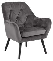 Bendt Fauteuil 'Mette' Velvet, kleur Dark Grey - thumbnail