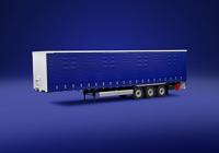 Solido Tarpolin Anhänger blau 1:24 Aanhanger - thumbnail