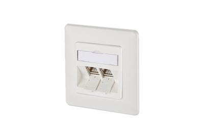 Metz Connect 130B12D21002-E Netwerkdoos Inbouw (in muur) Inzet met centraalstuk en frame CAT 6A 2 poorten Zuiver wit Metz Connect 130B12D21002-E Netwerkdoos Inbouw (in muur) Inzet met centraalstuk en frame CAT 6A 2 poorten Zuiver wit