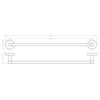 Handdoekhouder voor Radiatoren Sapho Magnetisch 55 cm Chroom Sapho - thumbnail