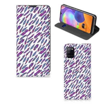 Samsung Galaxy A31 | Hoesje met Magneet | Feathers Color Samsung Galaxy A31 | Hoesje met Magneet | Feathers Color