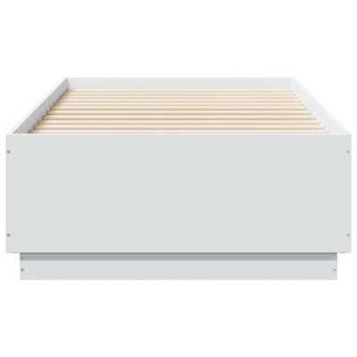 Bedframe met LED-verlichting bewerkt hout wit 90x190 cm - thumbnail