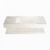 MONDIAZ ALAN-DLUX 110cm planchet Ostra. Vrijhangende wastafel CLOUD midden 1 kraangat, kleur Ostra. - thumbnail