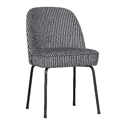 Woood Vogue eetkamerstoel streep zwart/grijs