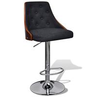 Barkrukken 2 st gebogen hout en stof - thumbnail