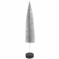 Countryfield kerstboom op voet glitter zilverkleurig 40 cm | 12 stuks - thumbnail