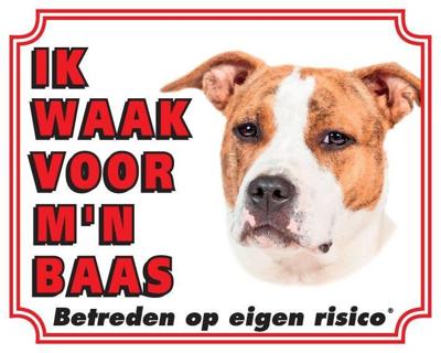 American Staffordshire Terrier Waakbord American Staffordshire Terrier Waakbord