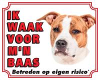 American Staffordshire Terrier Waakbord - thumbnail