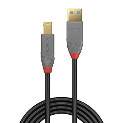 LINDY usb 3.0 kabel type A/B anthra line 0,5 m