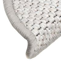 Trapmatten zelfklevend Sisal-Look 30 st 56x17x3 cm Platina - thumbnail