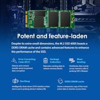 Transcend 32 GB SATA M.2 SSD 2260 harde schijf SATA 6 Gb/s Retail TS32GMTS600S - thumbnail