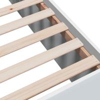 Bedframe bewerkt hout wit 90x190 cm - thumbnail