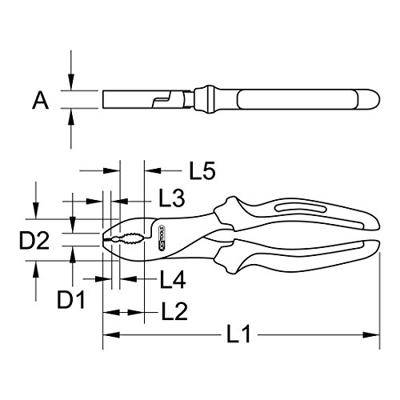 KS Tools 965.0625 9650625 Universele tang 200 mm