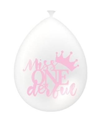 Verjaardag Ballonnen Meisje 1 Jaar Miss Onederful (6st)