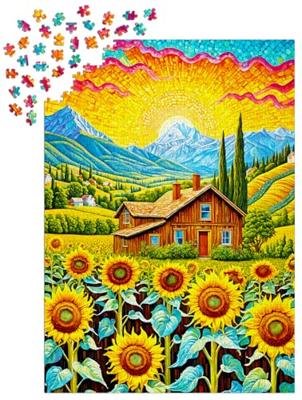 Sunflower House Puzzel 1000 Stukjes Sunflower House Puzzel 1000 Stukjes