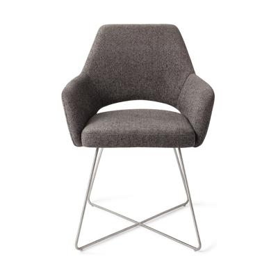 Jesper Home Eetkamerstoel 'Yanai' Cross Steel, kleur Amazing Grey