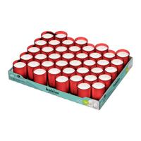 Bolsius - Clear Cup Plus - Rood - 40 stuks - thumbnail