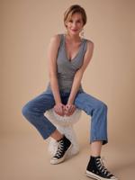 Set van 2 zwangerschapstopjes gekruisd effect Fiona ENVIE DE FRAISE marineblauw - thumbnail