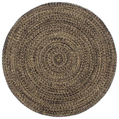VidaXL Vloerkleed handgemaakt 240 cm jute zwart en bruin
