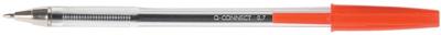 Q-CONNECT balpen, met dop, 0,7 mm, medium punt, rood, doos van 50 stuks