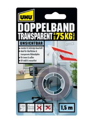 UHU 45375 45375 Dubbelzijdige tape UHU Transparant (l x b) 1.5 m x 19 mm 1 stuk(s) UHU 45375 45375 Dubbelzijdige tape UHU Transparant (l x b) 1.5 m x 19 mm 1 stuk(s)