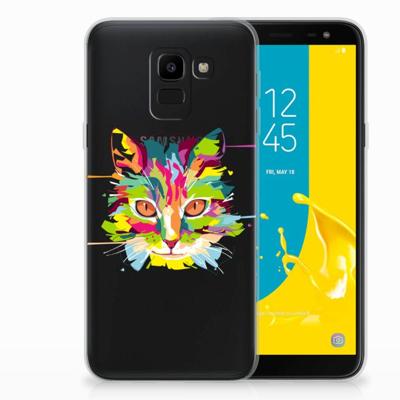 Samsung Galaxy J6 2018 Telefoonhoesje met Naam Cat Color Samsung Galaxy J6 2018 Telefoonhoesje met Naam Cat Color