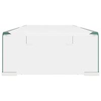 Tv-meubel/monitorverhoger transparant 70x30x13 cm glas - thumbnail
