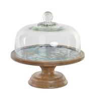 Snackdienblad DKD Home Decor Multicolour Natuurlijk Kristal Mangohout Modern 30 x 30 x 33 cm - thumbnail