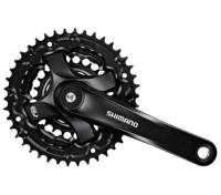 Crankstel 6/7/8 speed Shimano Tourney FC-TY501 met 175mm crankarm 42 x 34 x 24T - zwart - thumbnail