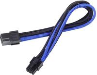 SilverStone 6-polig pcie verlengkabel (zwart/blauw, 25 centimeter, pp07-ide6ba, lite retail) - thumbnail