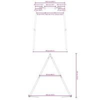 VidaXL Schommelframe voor buiten met 2 ophanghaken staal blauw - thumbnail