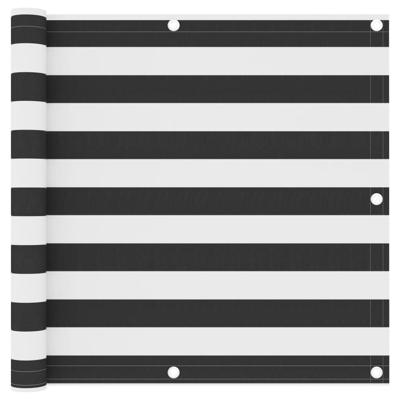 Balkonscherm 90x300 cm oxford stof antraciet en wit