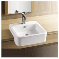 Badstuber Cera K711 inbouw wastafel 48x48cm met kraangat - thumbnail