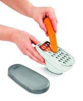 Metaltex Kitchen Helpers 3in1 Rasp met Opvangbakje Wit/Grijs - thumbnail