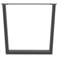 Eettafelpoten 2 st V-vormig 90x(72-73,3) cm staal antraciet - thumbnail