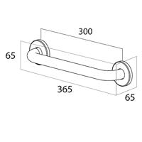 Veiligheidsgreep Tiger Libra 30 cm Chroom - thumbnail