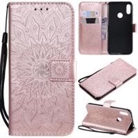 Zon reliëf patroon horizontale Flip lederen case voor Huawei Honor spelen 8A/Y6 (2019) met kaartsleuf & houder & portemonnee & Lanyard (Rose goud) - thumbnail