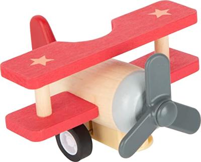 Small Foot houten pull-back vliegtuigen, set van 3 Small Foot houten pull-back vliegtuigen, set van 3
