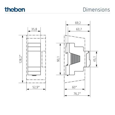 Theben SELEKTA 171 top3 RC DIN-rail schakelklok 230 V/AC Theben SELEKTA 171 top3 RC DIN-rail schakelklok 230 V/AC