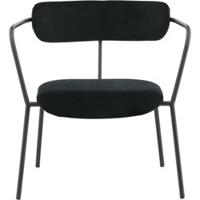 Nohr Fauteuil 'Traver' Velvet, kleur Zwart - thumbnail
