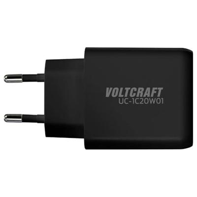 VOLTCRAFT UC-1C20W01 USB-oplader 20 W 1x USB-C USB PD, USB PD 3.0 Zwart Binnen GaN VOLTCRAFT UC-1C20W01 USB-oplader 20 W 1x USB-C USB PD, USB PD 3.0 Zwart Binnen GaN