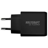 VOLTCRAFT UC-1C20W01 USB-oplader 20 W 1x USB-C USB PD, USB PD 3.0 Zwart Binnen GaN - thumbnail