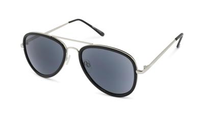 Zonneleesbril-Readr. -052- JONES-Zilver zwart-+4.00