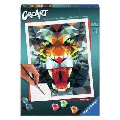Ravensburger creart schilderen op nummer - polygon tijger Ravensburger creart schilderen op nummer - polygon tijger
