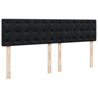 Boxspring met matras fluweel zwart 180x200 cm - thumbnail