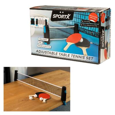 SportX Oprolbaar Tafeltennisnet + 2 Bats + 2 Ballen SportX Oprolbaar Tafeltennisnet + 2 Bats + 2 Ballen