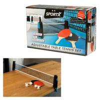 SportX Oprolbaar Tafeltennisnet + 2 Bats + 2 Ballen - thumbnail