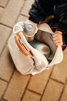 CHILDHOME Mini Club rugzak van canvas wit - thumbnail