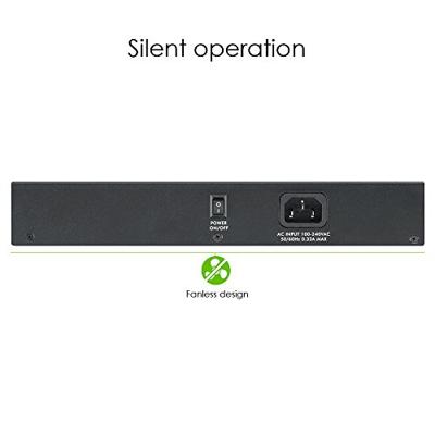 Zyxel 24-poorts Gigabit ethernet Unmanaged Switch - Zonder ventilator met 2 SFP-poorten [GS1100-24E]